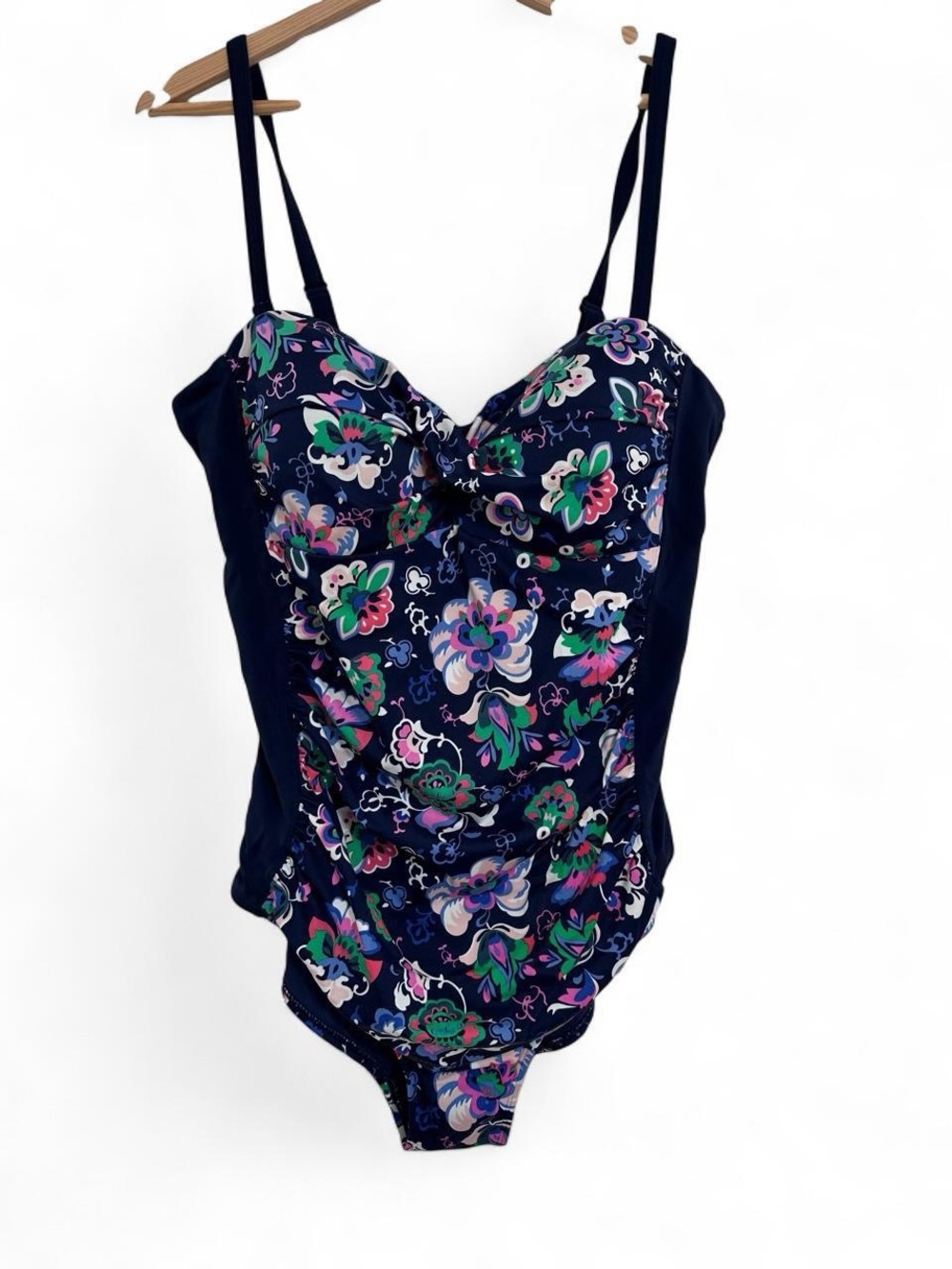 Boden women’s amalfi Floral One-Piece Swimsuit - Navy Floral - size 14